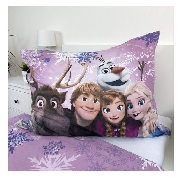Lenjerie de pat pentru copii din bumbac pentru pat de o persoană 140x200 cm Frozen – Jerry Fabrics