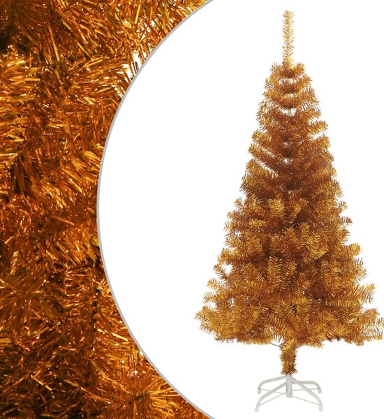 Pom de Crăciun artificial cu suport, auriu, 150 cm, PET