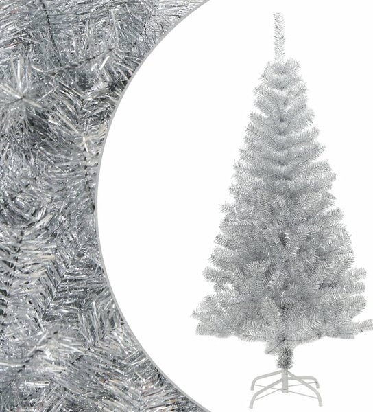 Pom de Crăciun artificial cu suport, argintiu, 150 cm, PET