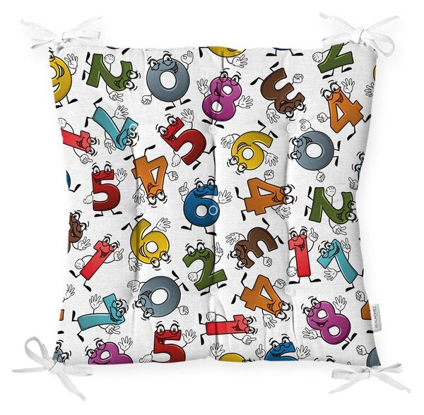 Pernă pentru scaun cu amestec de bumbac Minimalist Cushion Covers Crazy Numbers, 40 x 40 cm