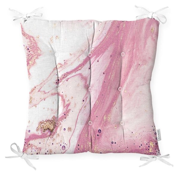 Pernă pentru scaun cu amestec de bumbac Minimalist Cushion Covers Pinky Abstract, 40 x 40 cm