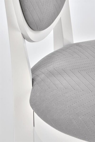 Scaun de sufragerie Velly (Alb + Gri). 1048927