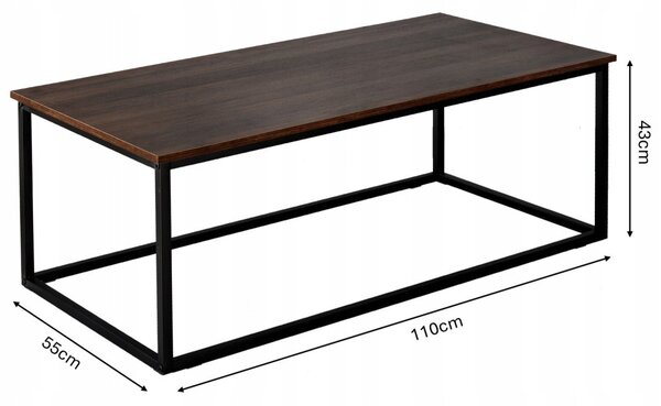 Măsuță de cafea modernă din MDF și metal 100 x 55 cm
