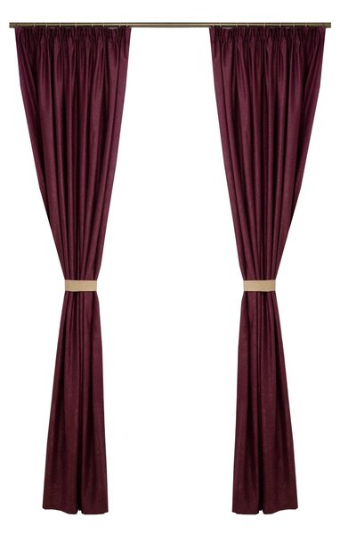 Set draperii Velaria Soft pruna, 2x150x270 cm