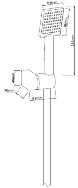 Invena Patras set de duș perete negru AU-31-M04