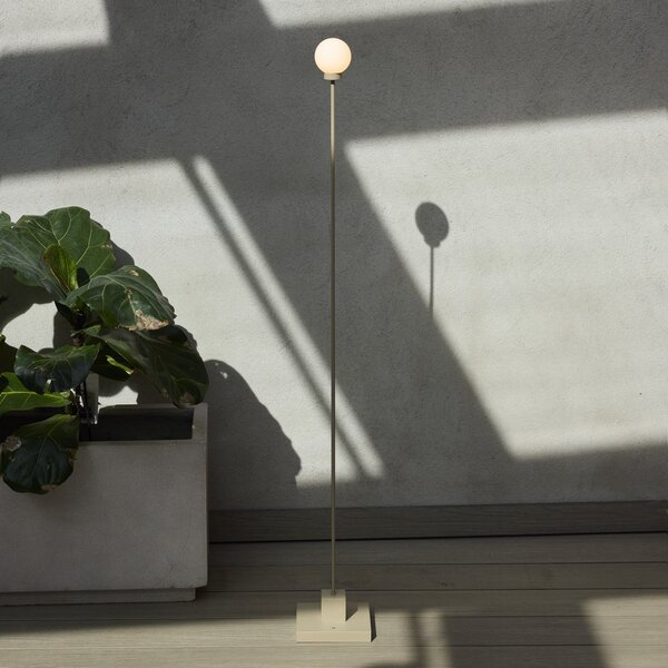 Northern Lampadar LED cu baterie Snowball, gri-bej, 2.700 K, reglabil, Bej, Camera de zi / sufragerie, Metal, Design