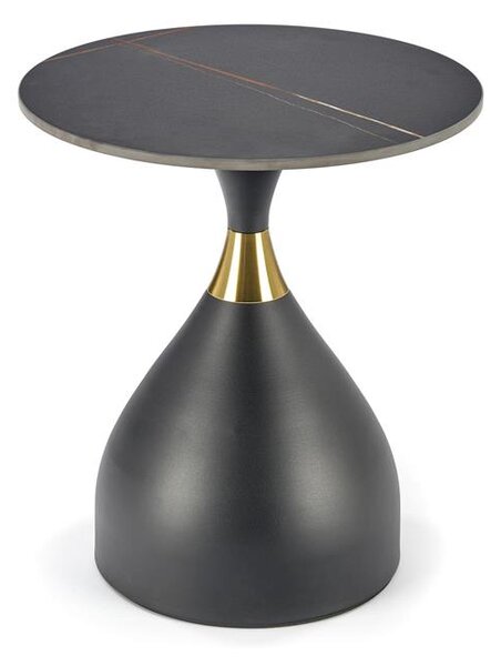 Masă de cafea Suena (Marmură neagră + Negru + Auriu). 1049503