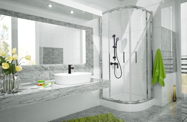 Invena Siros baterie cadă-duș cadă crom BW-90-S01