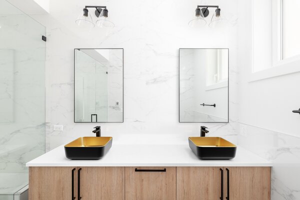 Invena Paros baterie lavoar stativ negru BU-09-W04