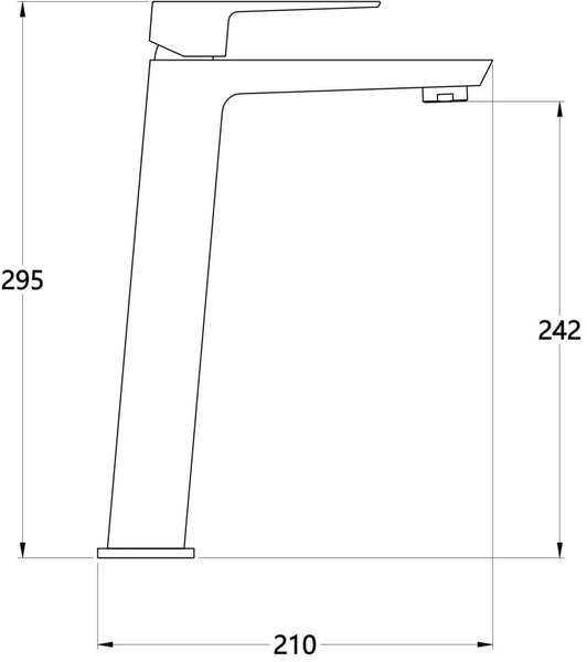 Invena Paros baterie lavoar stativ negru BU-09-W04