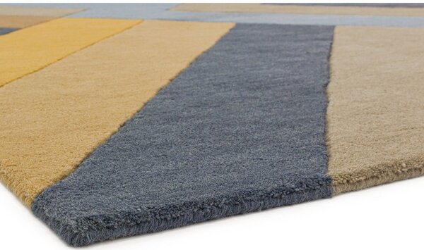 Covor Asiatic Carpets Big Zig, 120 x 170 cm, gri-galben