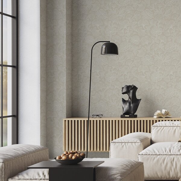 Tapet Model luminos cu ginkgo și bujori, Tapet flori, a00700 : Uwalls.ro