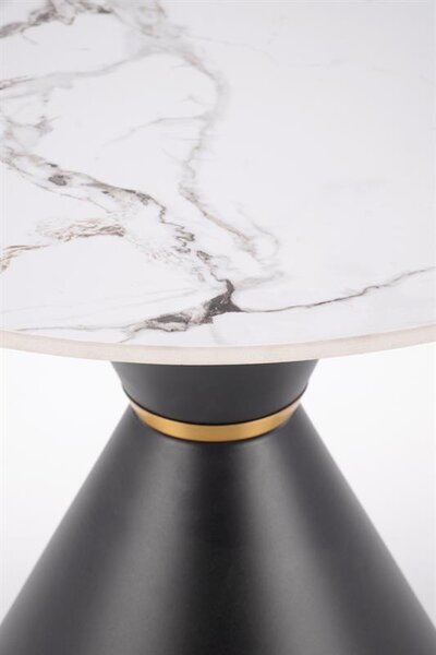 Masă de cafea Gorro S (marmură albă + negru). 1092444
