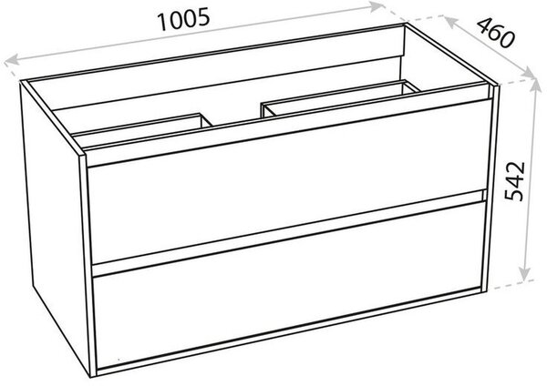 LaVita Minnesota dulap 100.5x46x54.2 cm sub chiuveta pe perete alb 5900378324782