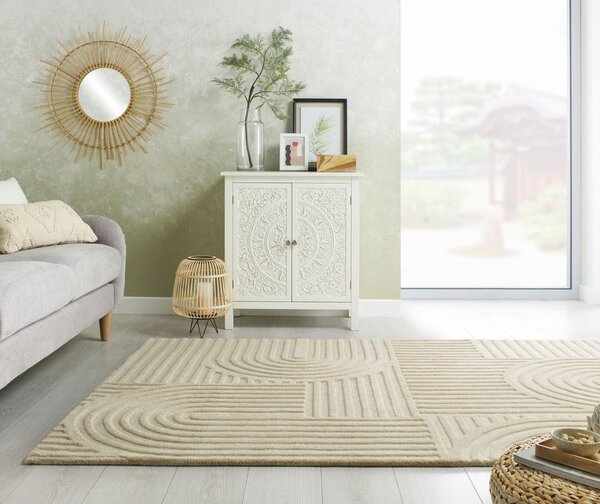 Covor din lână Flair Rugs Zen Garden 120 x 170 cm, bej