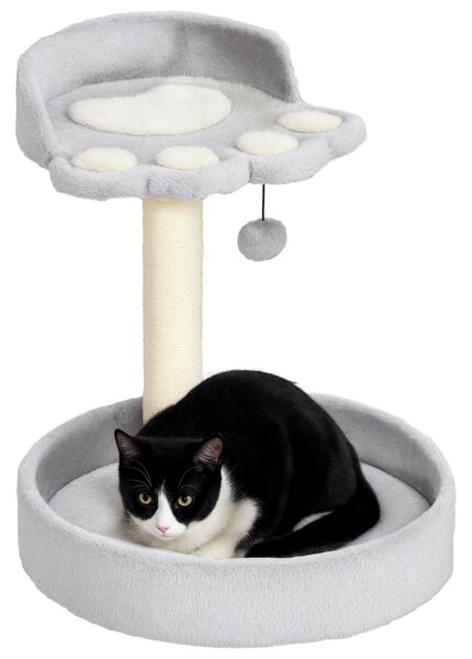 PawHut Copac de Zgariat pentru Pisici de 5kg, 41x41x44 cm, Gri | Aosom Romania