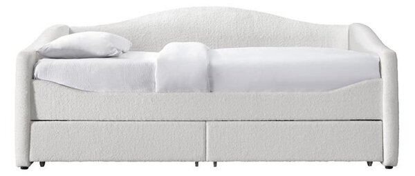 Pat de o persoană 90 cm Clyde (crem). 1092476