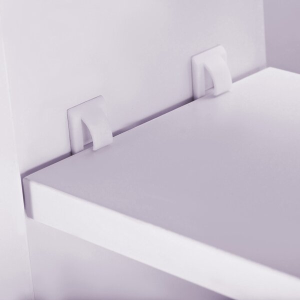HOMCOM Dulapior de Baie cu Oglinda si 3 Rafturi din MDF Violet 80 x 60 x 15cm | Aosom Romania