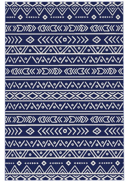 Outsunny Covor Reversibil pentru Exterior, Impermeabil, din Paie de Plastic, 182x274 cm, Albastru | Aosom Romania