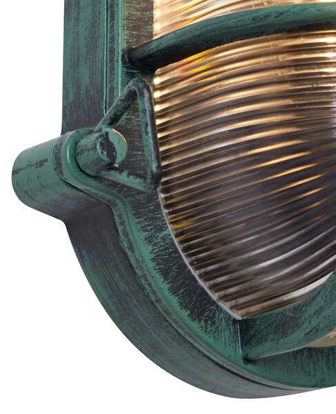 Lampă de perete de exterior verde ovală IP44 - Noutica