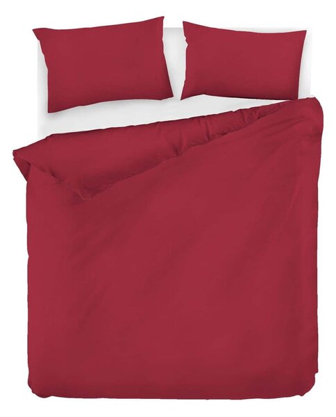 Lenjerie de pat din bumbac ranforce EnLora Home Fresh, 200 x 220 cm, roșu