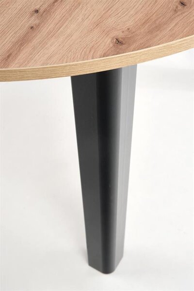 Masă de sufragerie extensibilă 102-142 cm Ralllon (negru) (pentru 4 6 persoane). 1048881