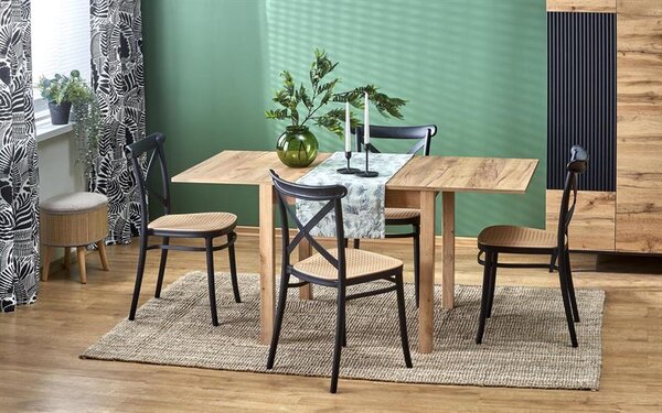 Masă de sufragerie extensibilă 80-160 cm Gampa (stejar craft) (pentru 4 6 persoane). 1049291