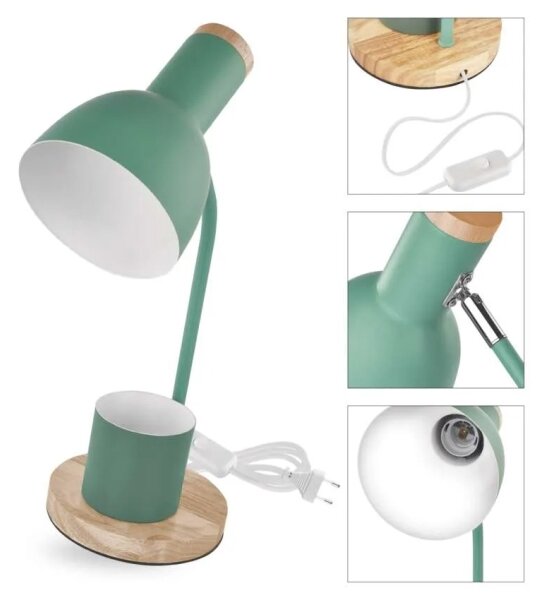 Lampă de masă POPPY 1xE27/25W/230V verde