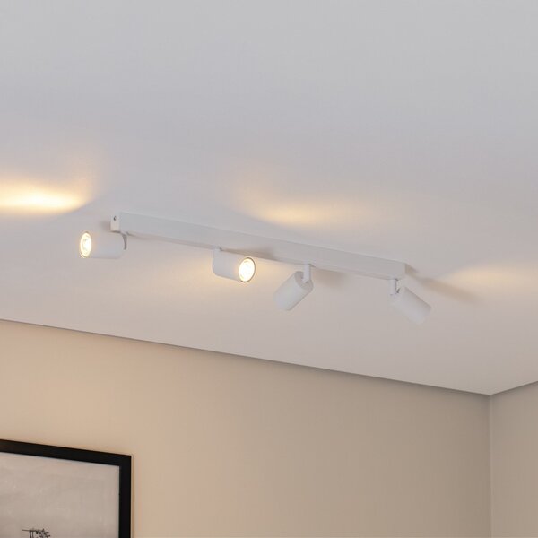 TK Lighting Spot de tavan Top, alb, 83 cm, 4 becuri, metal, GU10, reglabil, Alb, Camera de zi / sufragerie, Metal, Modern