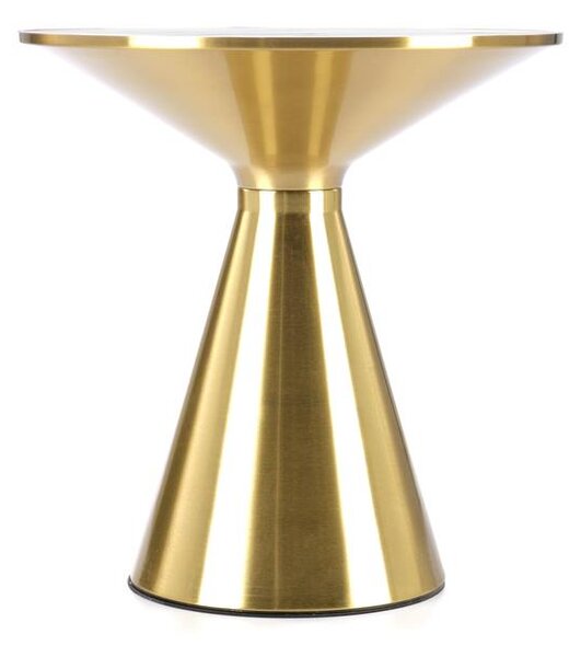 Masă de cafea Therese (Marmură albă + Auriu). 1049505