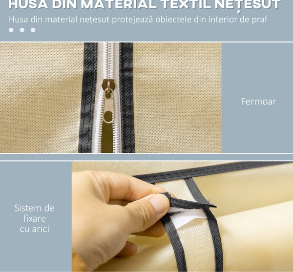 HOMCOM Dulap portabil din otel, netesut si PP cu 6 rafturi deschise, 1 cuier si usa cu balamale, 103x43x162,5 cm, gri | Aosom Romania