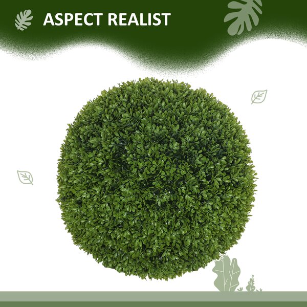 HOMCOM Set de 2 Sfere de Boxwood Artificiale, 50cm | Aosom Romania