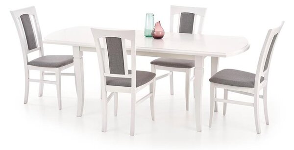Masă de sufragerie extensibilă 160-240 cm Fanny (alb) (pentru 6 8 persoane). 1048672