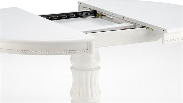 Masă de sufragerie extensibilă 90-124 cm Ferrara (alb) (pentru 4 persoane). 1048661