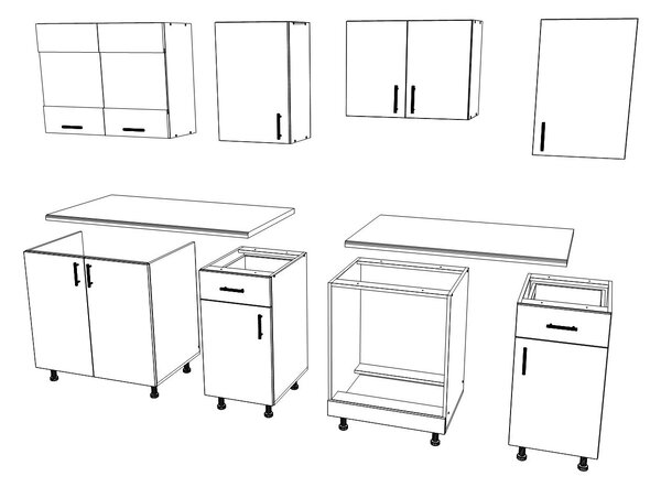 Set haaus V13, Alb, Blat Thermo 28 mm, L 220 cm