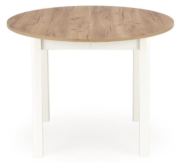 Masă de sufragerie extensibilă 102-142 cm Ralllon (stejar craft + alb) (pentru 4 6 persoane). 1049298