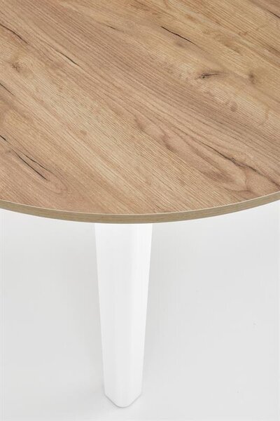 Masă de sufragerie extensibilă 102-142 cm Ralllon (stejar craft + alb) (pentru 4 6 persoane). 1049298