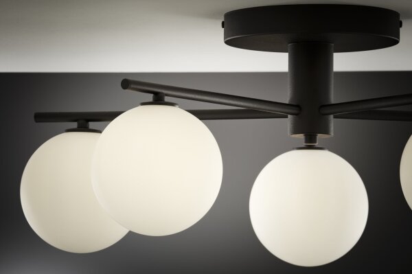 Jupiter 2049 - Lustră aplicată PRATO 5xG9/14W/230V negru/alb