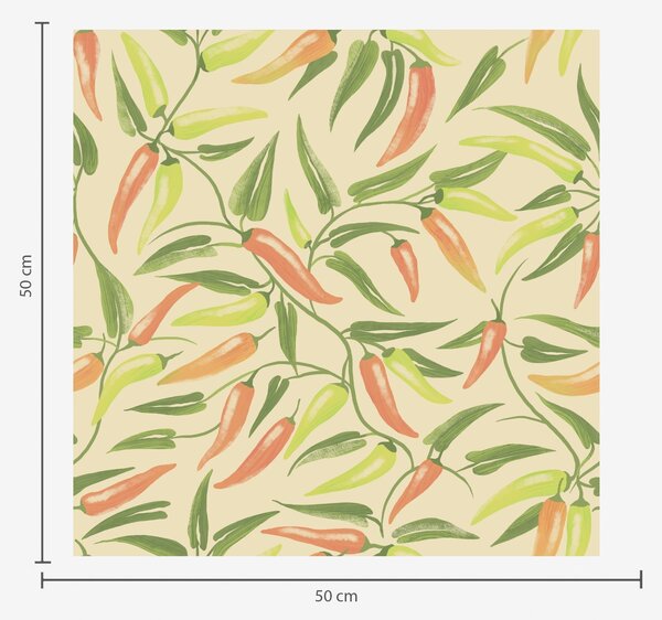 Tapet Ramuri cu ardei roșii și verzi pe un fundal cald, Tapet Mâncare și băuturi, a00829 : Uwalls.ro
