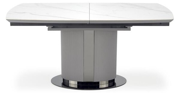 Masă de sufragerie extensibilă 160-220 cm Dara (marmură alb + negru + gri) (pentru 6 8 persoane). 1049567