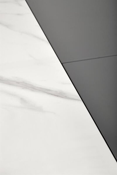 Masă de sufragerie extensibilă 160-220 cm Dara (marmură alb + negru + gri) (pentru 6 8 persoane). 1049567