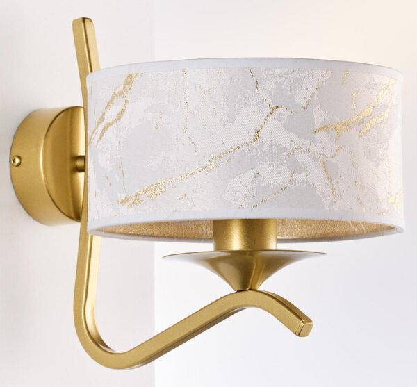 Jupiter 2111 - Aplică de perete KASZMIR 1xE27/15W/230V alb/auriu/decor de marmură