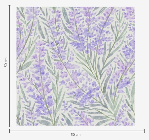 Tapet Ramuri de lavandă în nuanțe de violet pe un fundal deschis, Tapet flori, a00835 : Uwalls.ro