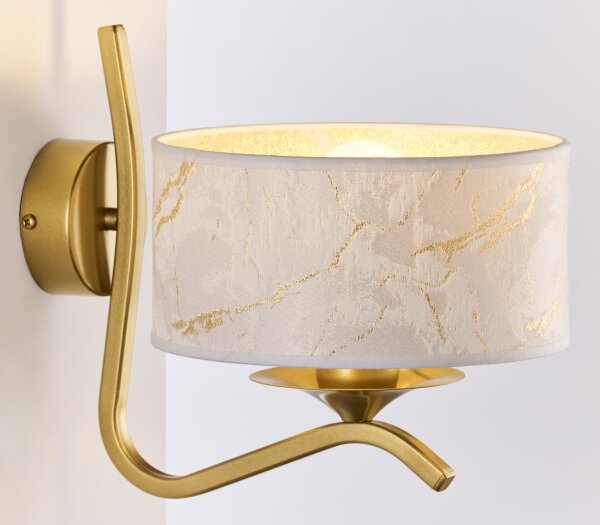 Jupiter 2111 - Aplică de perete KASZMIR 1xE27/15W/230V alb/auriu/decor de marmură