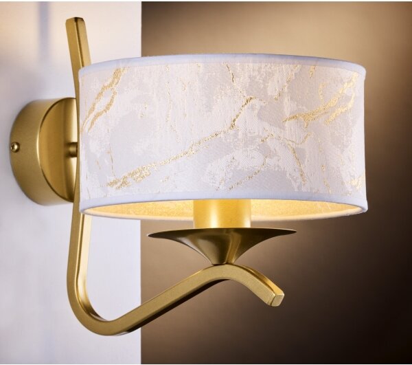 Jupiter 2111 - Aplică de perete KASZMIR 1xE27/15W/230V alb/auriu/decor de marmură