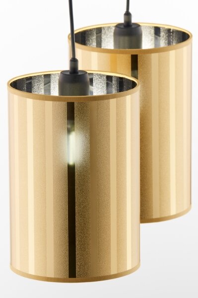Jupiter 2091 - Lustru suspendat pe cablu CORTINA 2xE27/15W/230V, auriu/negru