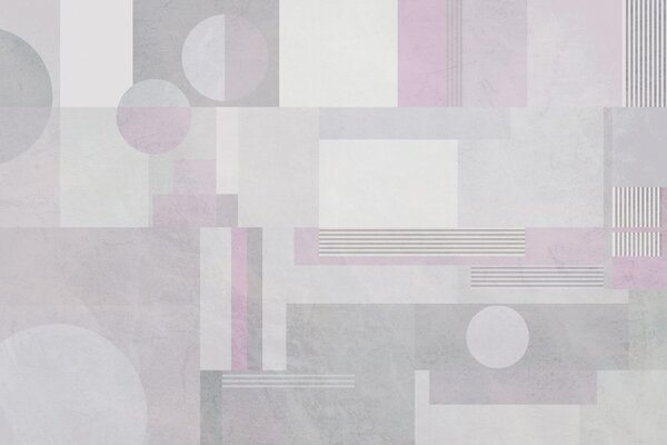 Tapet geometrie abstractă în tonuri de gri și lavandă, Fototapet Geometrie, w04635v1 : Uwalls.ro