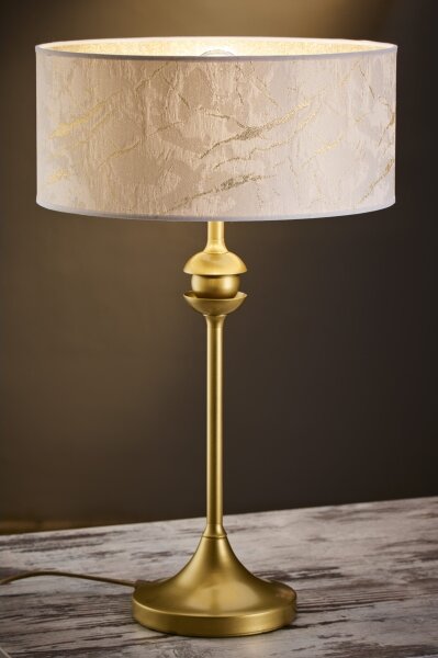 Jupiter 2112 - Lampă de masă KASZMIR 1xE27/15W/230V alb/auriu, decor marmură