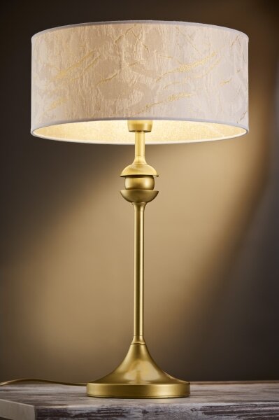 Jupiter 2112 - Lampă de masă KASZMIR 1xE27/15W/230V alb/auriu, decor marmură