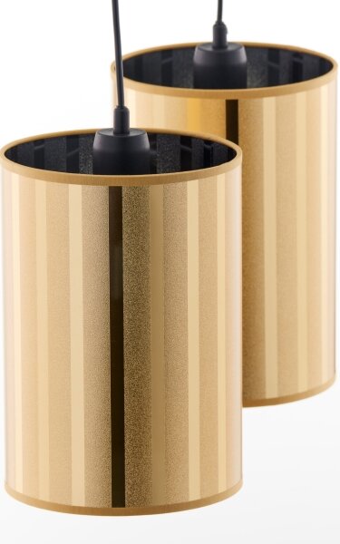 Jupiter 2091 - Lustru suspendat pe cablu CORTINA 2xE27/15W/230V, auriu/negru